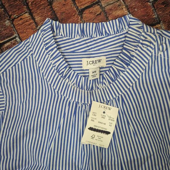 NWT J. Crew Button-ruffleneck Sleeveless top Size XS - Picture 6 of 7